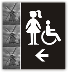 Girl's Directional Sign