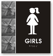 Girl's Braille Sign