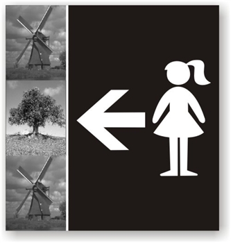 Girl's Directional Sign