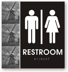 Restroom Braille Sign