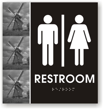 Restroom Braille Sign