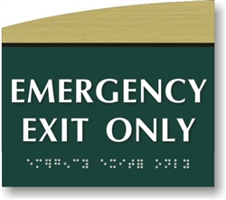 EMERGENCY EXIT Braille Sign