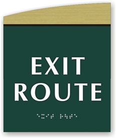 EXIT ROUTE Braille Sign