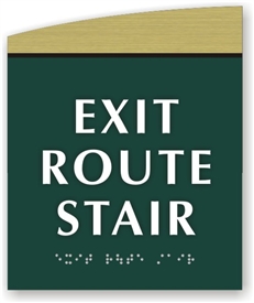 EXIT ROUTE STAIR  Braille Sign