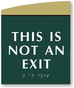 NO EXIT Braille Sign