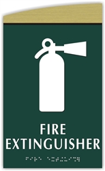 Braille Fire Extinguisher Sign