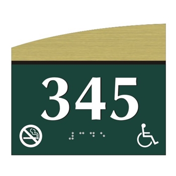 Room Number Braille Sign