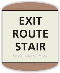 EXIT ROUTE STAIR Braille Sign