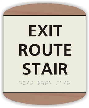 EXIT ROUTE STAIR Braille Sign