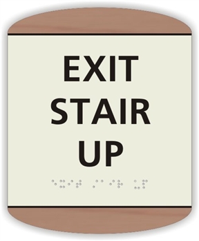 EXIT STAIR UP Braille Sign