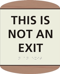 NO EXIT Braille Sign