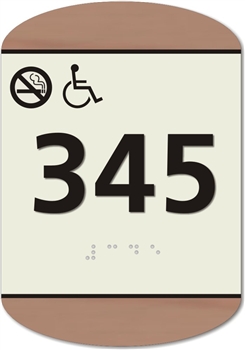 Room Number Braille Sign