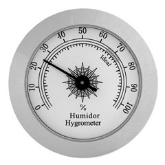 Credo Analog Hygrometer Cigar Humidity Gauge for Humidors
