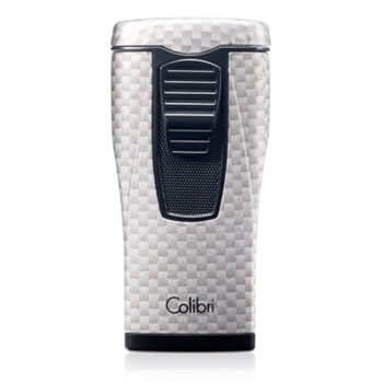 Colibri Monaco Lighter Silver with Carbon Fiber Look