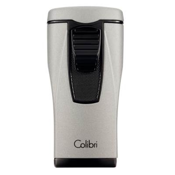 Colibri Monaco Lighter with Triple-jet Flame (Silver & Black)