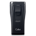 Colibri Monaco Lighter Metallic Black with Triple-jet Flame