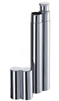 2-Finger Stainless Steel Cigar Tubes with Flask