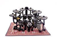 AJ ROBERTS DRUMKIT RIG w RUG & CASE