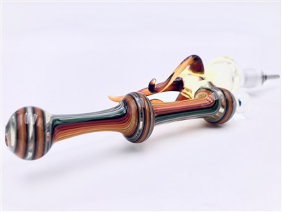 BEALE LARGE HEADY LINED STRAW W/ OPAL W/ TI