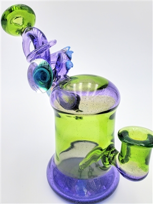 @cambriaglass SWIRL ENCALMO RIG PURPLE LOLLIPOP/META/MOONSTONE