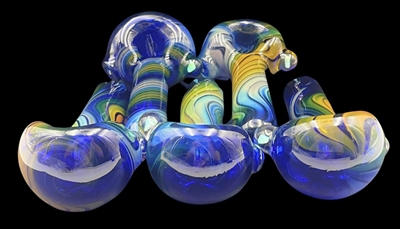 CAMERON BLUE FUME STRIPE SPOON w OPAL