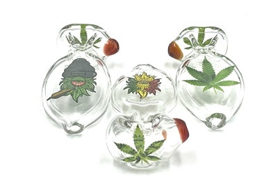 CHERRY GLASS LEAF SPOON