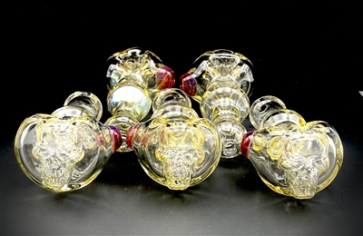 CHERRY GLASS FUME SKULL SPOON