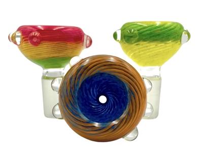JOKER SCALLOP FRIT FADE 14mm SLIDE w LARGER BOWL