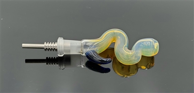 KITCHEN FUMED SQUIGGLE STRAW w/ TI