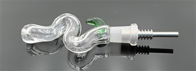 KITCHEN CLEAR SQUIGGLE STRAW w/ TI