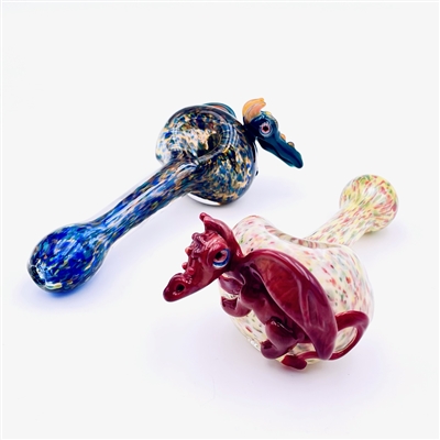 PST 3-HOLE FRIT SPOON WITH DRAGON