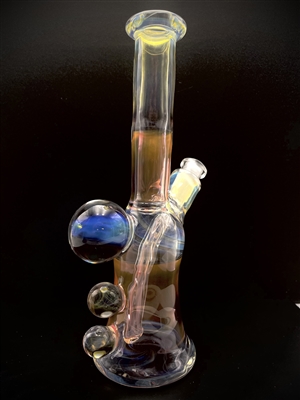 IV GLASS FUME RIG w WORKED DOWNSTEM