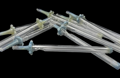 RISING PHOENIX CLEAR FRIT MARIA DOT NECTAR STRAW
