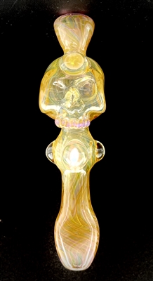 SWEENEY FUME SKULL CHILLUM w OPALS