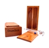 ONIE BOX - WOOD DUGOUT w GLASS ONIE