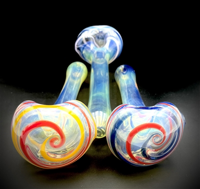 WWW LARGE FUME SPOON w COLOR SWIRL