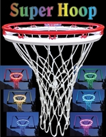 Super Hoop 2.0 Neon-Lighting for Basketball-Goals w/ Reaction to Rebounds and Shots Scored (AC Adapter Version)