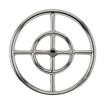 18" Double- Ring  Stainless Steel Burner With 1/2" Inlet