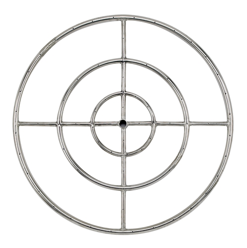 30" Triple- Ring  Stainless Steel Burner With 3/4" Inlet