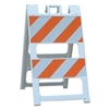 Plasticade Barricade Type II White - 12" X 24" Top Panel, 8" X 24" Bottom Panel
Engineer Grade Striped Sheeting