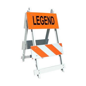 Fibercade - 12" x 24" Top Panel Custom High Intensity Prismatic Grade Sign Legend
8" x 24" Bottom Panel  High Intensity Prismatic Grade Striped Sheeting