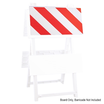 Econocade Boards - 12" x 24" Board - Diamond Grade Sheeting, 4" wide stripes