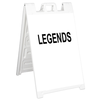 Signicade Sign Stand White - 24" X 36" Engineer Grade Sign Legends