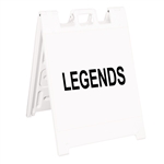 Squarecade 36 Sign Stand White - 24" x 24" Diamond Grade Sign Legends