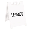 Squarecade 36 Sign Stand White - 24" x 24" Engineer Grade Sign Legends