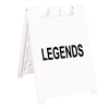 Squarecade 36 Sign Stand White - 24" x 24" High Intensity Prismatic Grade Sign Legends