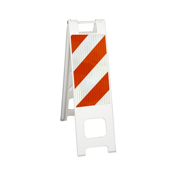Narrowcade White - 12" x 24" High Intensity Prismatic Striped Sheeting