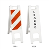 Narrowcade White - 12" x 24" High Intensity Prismatic Striped Sheeting (side A)
12" x 24" High Intensity Prismatic Sign Legend (side B)