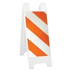 Minicade White - 12" x 24" Engineer Grade Striped Sheeting (side A) 12" x 24" Engineer Grade Sign Legend (side B)