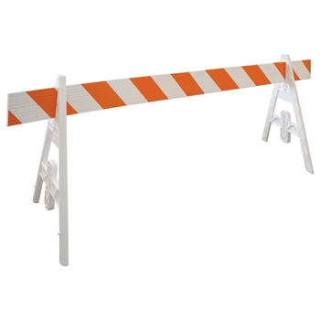 Two A-Frame Legs with One 8' High Intensity Prismatic Grade
Sheeted 1" x 8" Plastic Boards